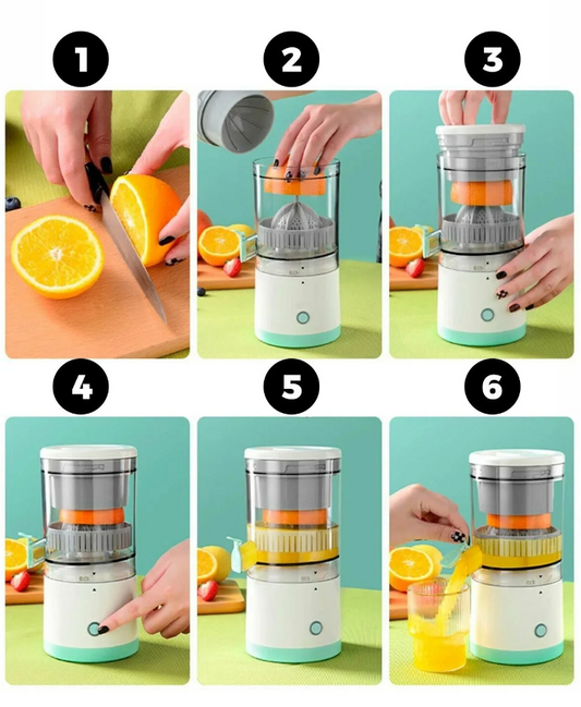 Exprimidor Eléctrico Recargable de Naranja Extractor de Frutas