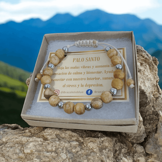 Pulsera Palo Santo Aromática ajustable - Energía positiva y equilibrio emocional